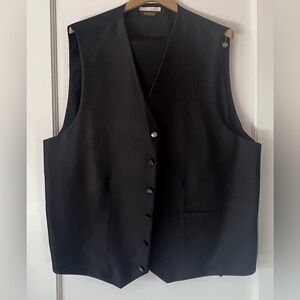 Men's Black Silk Formal Vest